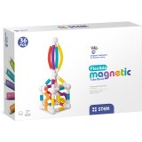 Set de constructie magnetic cu tuburi flexibile (36 piese)
