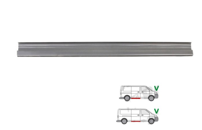 Segment reparatie prag Vw Transporter/Multivan (T5) 04.2003-10.2009; Vw Transporter/Multivan (T5) 10.2009- , partea Dreapta, Sub Usa Culisanta; Lungi