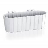 Jardiniera decorativa, suport plastic, alb, 4.9 L, 38.3x21.2x13 cm, Boardee Hook Old