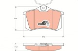 TRW GDB1330 COTEC set placute frana,frana disc