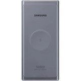 Acumulator extern wireless Samsung, 2 x USB Type C, 10000 mAh, 25W, Dark Gray