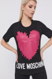 Cumpara ieftin Love Moschino Tricou femei, culoarea negru