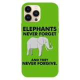 Husa compatibila cu Apple iPhone 13 model Elephants never forget, Silicon, TPU, Viceversa, Transparent, Carcasa