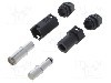 Conector alimentare DC, 500V, 1 pini, seria QS, {{Dimensiune pin}}. DONGGUAN QS ELECTRONIC TECH CO.,LTD - QS10H-F+M BLACK