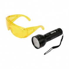 Kit lanterna led uv + ochelari Yato YT-08581