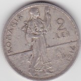 Moneda Argint Romania 2 Lei 1914 Carol I, Argint 900&permil;