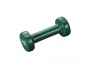 Gantera 10 kg, Verde, Vinil, Hexagonala, Fitness, Antialunecare, Rezistenta