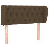 Cumpara ieftin Tablie de pat cu aripioare maro inchis 103x23x78/88 cm textil