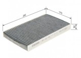 Filtru habitaclu BOSCH cu carbon activ 1987432379