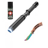 Kit format din baston cu electrosoc , spray 60 ml, Briceag fluture pentru antrenament
