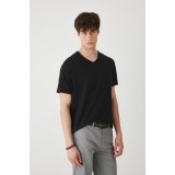 Medicine tricou din bumbac culoarea negru, neted