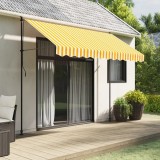 P&acirc;nză de rezervă fald copertină, galben și alb 3 m dungi