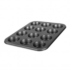 Tava pentru briose Vanora, 12 forme, 35 x 26.5 x 3 cm, otel carbon foto