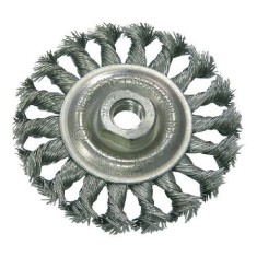 Perie sarma impletita tip circular cu filet 100mm foto
