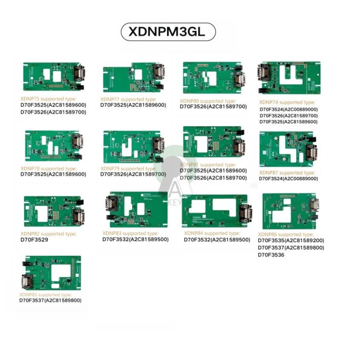 Set Adaptoare Xhorse pentru MQB pentru Key Tool Plus/ Vvdi Prog/ Multi Prog