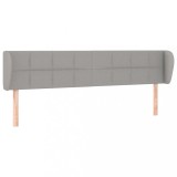 Cumpara ieftin Tablie de pat cu aripioare gri deschis 163x23x78/88 cm textil