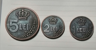 Set replici după probele monetare 1, 2 și 5 lei 1922 foto