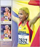 ROMANIA 2025 SPORTIVI DE AUR - GABRIELA SZABO - 2 serii cu manseta ilustrata LP.2540