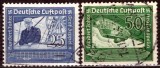 Seria Completă Germania 1938 - Centenar Contele Zeppelin, Poștă Aeriană, Dirijabile, 2v (Mi. 669-670) - Ștampilate -A222