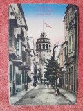 Carte postala, Constantinopole, La Tour de Galata, inceput de secol XX