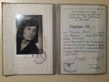 Diploma bibliotecar 1965, Singureni, Mihailesti, Paunescu Maria