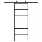 Cumpara ieftin Usa glisanta cu set de feronerie neagra 76x205 cm Sticla ESG