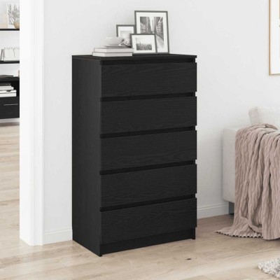 vidaXL Dulap cu sertar, stejar negru, 60x36x103 cm, lemn prelucrat 862008 foto
