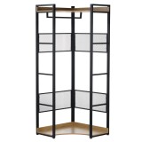 Cumpara ieftin Raft pardoseala mdf laminat stejar fier negru Kilos 80x80x200 cm