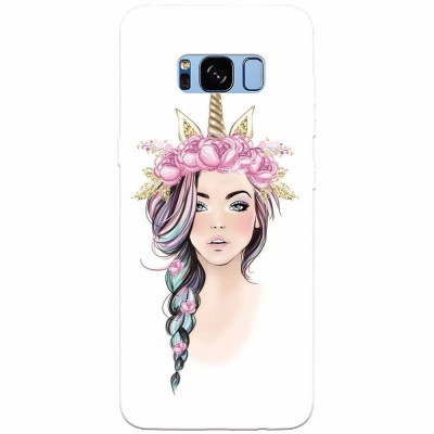 Husa silicon pentru Samsung S8 Plus, Unicorn Girl foto