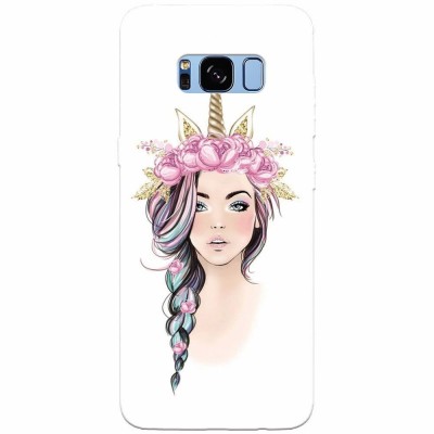 Husa silicon pentru Samsung S8, Unicorn Girl foto