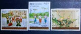 CAMBODGIA 1988 Dansuri , cultura Khmere, SERIE 3V.MNH