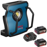 Bosch GLI 18V-10000 C + 1600A00B8J - Lampa + Set 2 acumulatori si incarcator Li-Ion 18 V 5 Ah