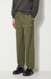 Thisisneverthat pantaloni Easy Pant barbati, culoarea verde, cu fason chinos, TN240WPACP01