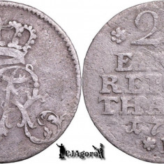 1753 F, 1/24 Thaler - Friedrich al II-lea - Regatul Prusiei - KM# 263