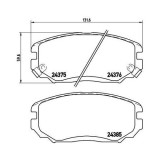 Placute frana Hyundai Grandeur (Tg) 06.03-06.12, Sonata 5 (Nf) 08.04-11.14; Kia Opirus (Gh) 06.03-10.12, Fata, BREMBO