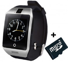 Smartwatch cu telefon iUni Apro U16, Camera, BT, 1.5 inch, Argintiu + Card MicroSD 4GB Cadou foto