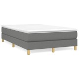 Cumpara ieftin Pat box spring cu saltea, gri inchis, 120x200 cm, textil
