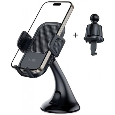 Suport Auto Tech-Protect V8-3 2in1, Universal, Negru foto