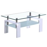 Cumpara ieftin Masuta sticla alb lucios Libor 100x60x42 cm