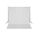 vidaXL Sistem de suport fundal, 600 x 300 cm, alb