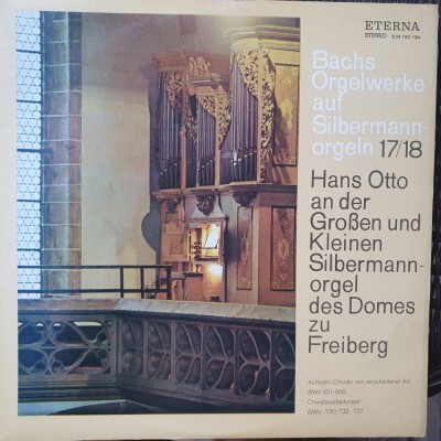Vinil dublu album Bach Orgelwerke auf Silbermann orgeln, Berlin DDR 74, stare fb foto