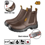 Pantofi Protectie Negri cu Talpa si Varf Metalic 46 INGCO SSH01S1P.46 &ndash; Clasa S1P, Rezistenta si Confort pentru Medii Solicitante