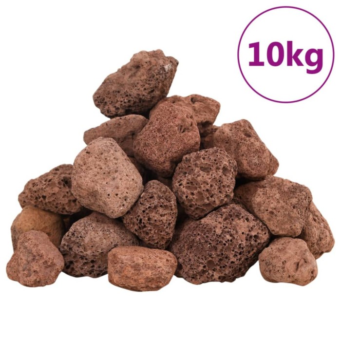 Roci vulcanice, 10 kg, rosu, 3-5 cm