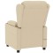 Fotoliu rabatabil electric, crem, material textil - 5