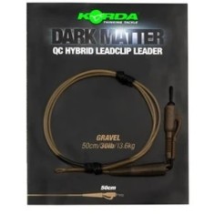 Montura Plumb Pierdut KORDA Dark Matter Leader QC Hybrid Clip, Gravel, 30lbs, 1m foto
