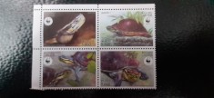 Laos-Fauna wwf,testoase-serie completa nestampilate MNH (C1)
