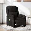 VidaXL Fotoliu electric de masaj rabatabil, negru, catifea