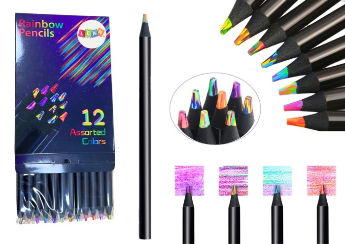 Set creioane multicolore, 12 elemente, Lean 20199