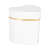 Cumpara ieftin Cutie depozitare carton alb auriu Inimioara 10x10x10 cm