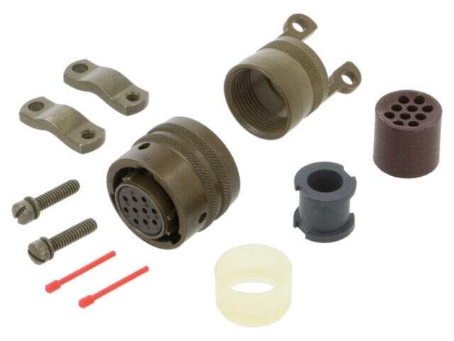 Conector circular mufă mamă AMPHENOL PT/451 10 pini 7,5A 600V drept